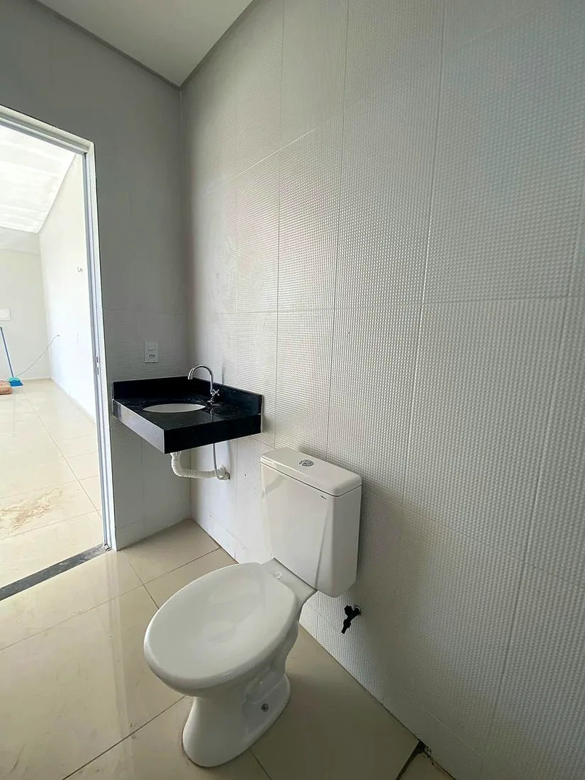 Banheiro de casa entregue pela Oito Engenharia