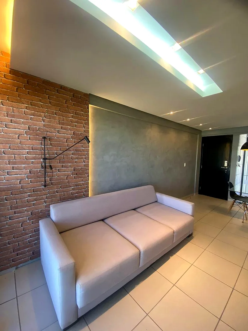 Área social de casa entregue pela Oito Engenharia